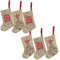 JINGTOPS Sackleinen Weihnachtsstrümpfe, Nikolausstiefel Zum Befüllen, Hängende Weihnachtsstrümpfe, Hängende Taschen Weihnachtssocken Nikolausstiefel Jute,14.5 cm x 10 cm (6er Pack)
