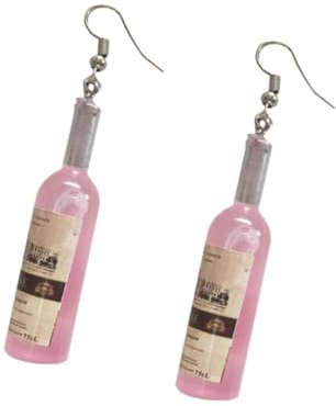 Holibanna 1 Paar Ohrschmuck Vintage- Weinflasche baumeln Vintage baumeln trendiges Ohrstecker für Damen Ohrringe Ohrentropfen Ohrhaken Ohr baumeln Feder Ohrclip