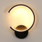 Riserva Wandleuchte LED Innen 10W, Runde Schwarz Wandlampe Moderne, Kreative Aluminium Wandleuchten für Wohnzimmer, Schlafzimmer, Flur, Treppe, Café, 3000K Warmweiß