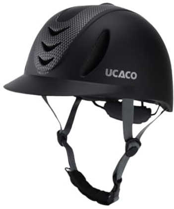 Sharplace Horse Riding Helmet for Men Women Lightweight Equestrian Equipment Adjustable Simple Bike Helmet Riding Hat Equestrian Helmet, Carbon Flower Black