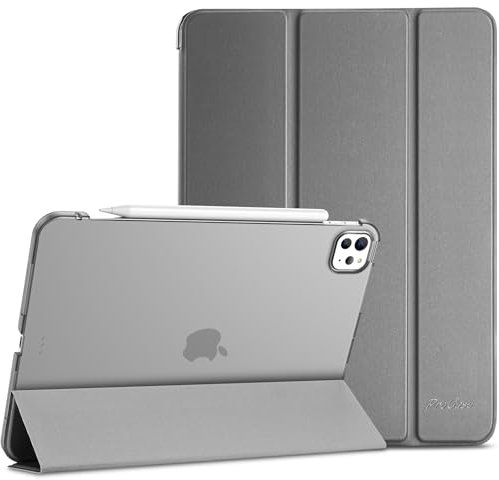 ProCase Hülle für 11 iPad Pro (M4) 2024 Leicht Dünn Hart Schutzhülle Smart Case Cover Kompatibel mit 11 Zoll iPad Pro 2024 -Grau