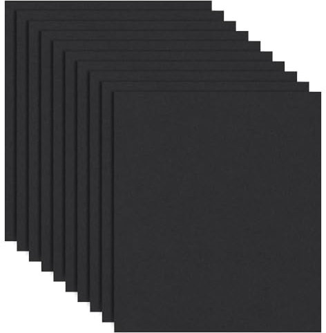 BENECREAT 10 Stück recycelbares Futterpapier, 20x30cm schwarzes Isolierpapier für Ledertaschen, Verpackungen, Bastelarbeiten, 0,6mm dick