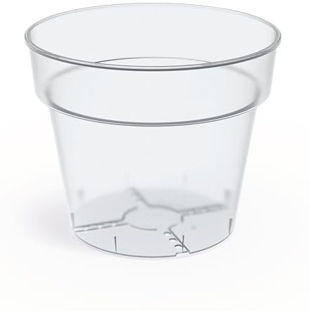 B2C Clear Plastic Planter Pot for Seedlings and Indoor Plants (23.5cm - 5.4L)