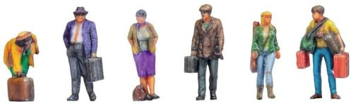 NOCH Reisende, bewegte Figuren, 3D-Master, aus Kunststoff für Spur N ideal für Bahnhofsszenen