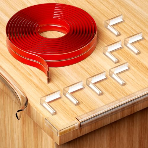 5M Kantenschutz Baby, Selbstklebend Eckenschutz Kantenschutz Transparent Eckenschutz mit 8 Tischkantenschutz Baby für Glastisch Möbel, Weich