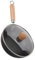 PRETYZOOM Sartén De Hierro Fundido Con Tapa Wok Wok Chino Tradicional Sartenes Para Saltear Sartén Pequeña De Hierro Fundido Bote Bandeja Planchar Negro