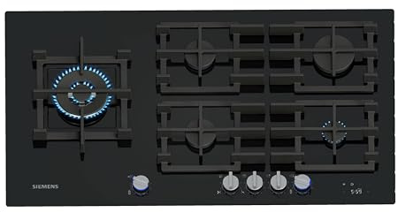 iQ700 ER9A6SH40 - Piano cottura a gas, 90 cm, in vetro temperato, colore: Nero