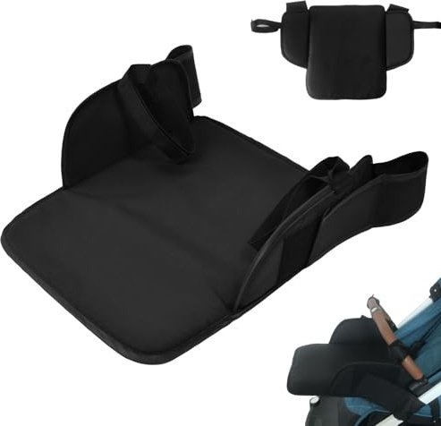 Zithgen Kinderwagen Fußstütze, Kinderwagen Beinstützen Verlängerung 35cmx30cm Universalle Fußstütze Sitzverlängerung Fußhocker Verlängerung für 28-33CM Kinderwagen, Schwarz
