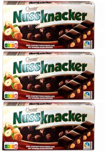 3X Nussknacker Zartbitterschokolade, 100g