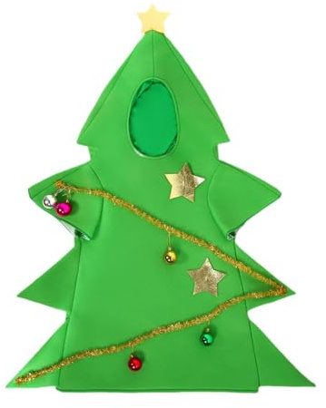 Colcolo Weihnachtsbaum-Kostüm, lustiges süßes Outfit für Festival-Partys, zum Anziehen für Mädchen und Jungen, L