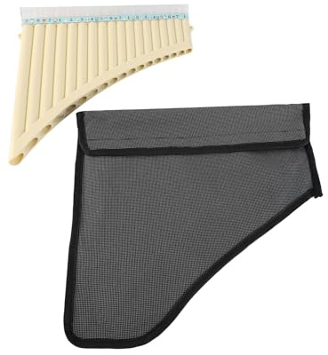 Fafeicy Flûte de Pan 18 Tuyaux, Matériau ABS, clé de C, Instrument à Vent Facile à Apprendre pour Débutants avec Sac de Transport (Blanc)