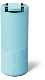BrüMate Strova 500ml Insulated Coffee Cup, Travel Mug with 100% Leakproof | Lid, Coffee Mug for Hot Drinks, Thermal Cup, Ceramic-Lined Interior, Reusable Coffee Cup for Commuting, (Glacier)