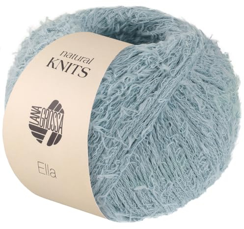 LANA GROSSA Ella | Flauscheffektgarn aus 100% Baumwolle | Handstrickgarn aus 100% Baumwolle | 50g Wolle zum Stricken & Häkeln | 130m FB 6
