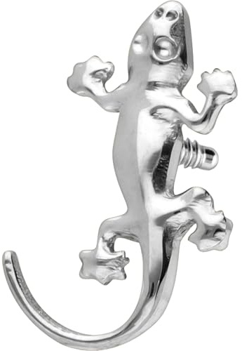 PIERCINGLINE Universal Piercing Titan Schraubaufsatz mit Außengewinde GECKO - Roségoldfarben, Schwarz, Goldfarben, Silberfarben