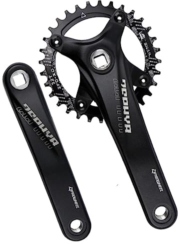 Guarnitura per Mountain Bike a Perno Quadro 170 mm 175 mm 104BCD da 30 a 38 Denti, Corona Singola in Lega per 8-11 velocità
