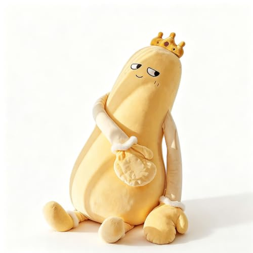 AMOSIJOY Mango Kuschelkissen, weiches Plüsch-Kuscheltier als Arm- & Beinkissen, vielseitige Dekoration für Sofa & Bett, originelles Geschenk für Jugendliche & Erwachsene (100cm)