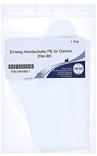 Handschuhe Einmal für Damen Beutel