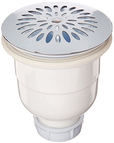 Nicoll 92914 Bonde Douche 90 Grille INOX s.v 795 0205115, Blanc