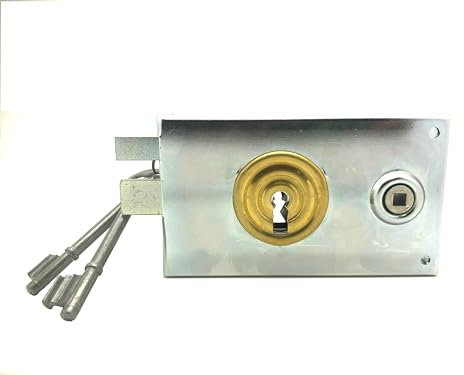 Abus FF0920227A SA H F Z GR G Serrure en applique avec poignée/horizontale avec fermeture à clé pour ouverture extérieur gauche 82 x 140