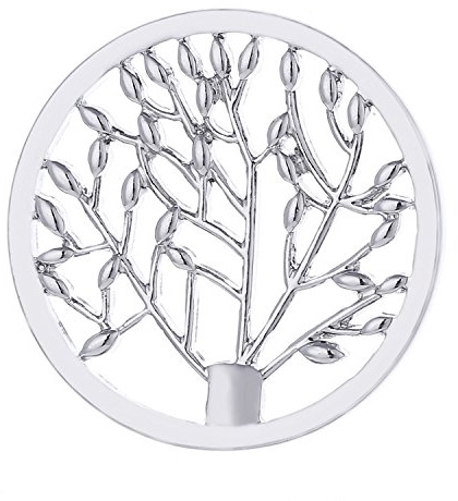 Morella Damen Coin 33 mm Lebensbaum silber