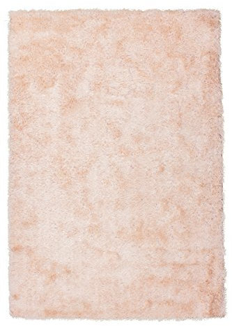KADIMA DESIGN Tapis Diamant 700 Poudre Rose à la Main de 160cmx230cm, 100% Polyester, Haute Pile Shaggy, Toucher Doux, Dos en Coton 160cm x 230cm