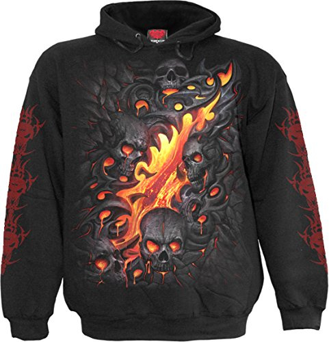 Spiral - Men - SKULL LAVA - Hoody Black - Large