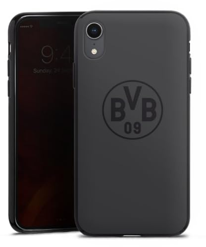 Silikon Hülle kompatibel mit Apple iPhone Xr Case schwarz Handyhülle Borussia Dortmund Logo BVB