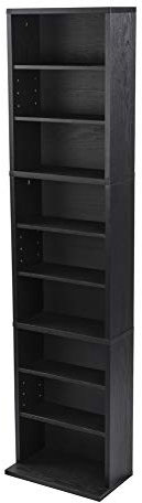 Atlantic Media Storage Cabinet, Engineered Wood, Textured Ebony