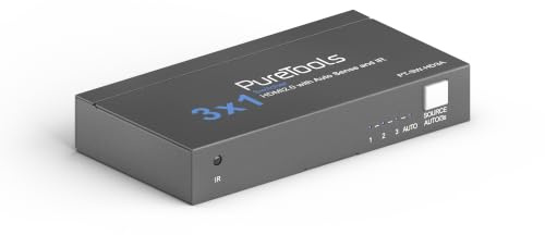 PureTools SW-HD3A - 3x1, 4K 18Gbps HDMI Umschalter mit „Auto Sense“