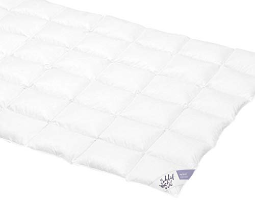SCHLAFSTIL Gänsedaunenbettdecke D600, Medium, 100% Gänsedaunen Größe 200x220