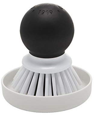 KitchenAid Palma Cepillo con escurreplatos, Nailon Plástico, Negro, 2-Piece, 2