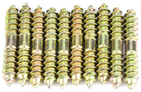 10 stücke 6 * 40mm Doppelschaft Schraube Finishing Schraube Gewinde Schrauben Zimmerei Möbel Stecker Stangen Stangen Bolzen