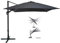 Pure Home & Garden Ampelschirm Roma 300x300 cm in anthrazit inklusive Ständer, sowohl axial als auch am Mast verstellbar, UV-Schutz 50 Plus