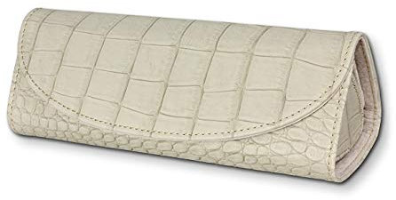 SilberDream Reise-Etui Schmuck echtes Leder creme Croco Schmucketui D2LB173W ein Geschenk zu Weihnachten, Geburtstag, Valentinstag für die Frau