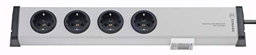 EHMANN 0270x00042303 Steckdosenleiste 4-Fach mit Stromzähler MID geeicht, zur Energieerfassung für EEG Umlagen geeignet, 3m Zuleitung