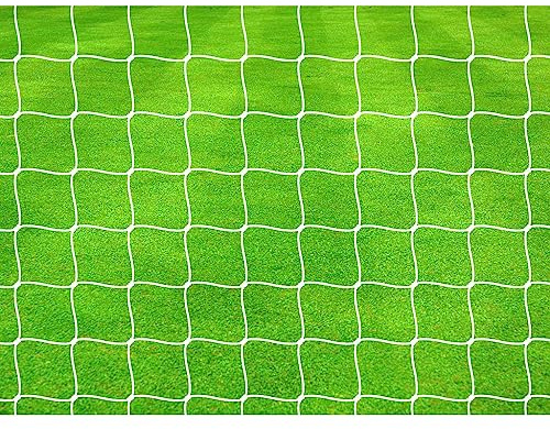 Precision Pro Football Goal Nets 4mm Braided (Pair) Set de Entrenamiento, Adultos Unisex, White (Blanco), Talla Única