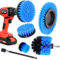 WERKFIX Brosses Nettoyage pour Perceuse Visseuse à Poils Moyens Bleu. Brosses à Nettoyer Tissus Bois Salle de Bains Douche Cuisine Carrosserie Auto Céramique