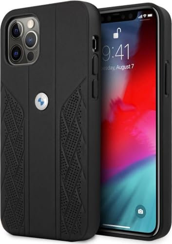 BMW BMHCP12LRSPPK Hülle für iPhone 12 Pro Max 6,7 schwarz Leather Curve Perforate