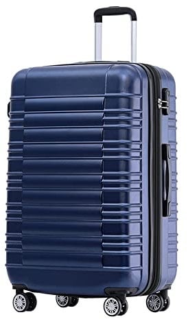 BEIBYE Zwillingsrollen Reisekoffer Koffer Trolleys Hartschale M-L-XL-Set (Dunkelblau, L)