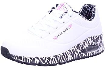 Skechers UNO-Loving Love 155506-WBK, Womens Sneakers, White, 42 EU
