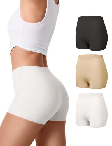 SHARICCA Boxershorts Damen Nahtlos Weich Unterhosen Damen Hohe Taille Radlerhose Hotpants Unterwäsche Boxershorts Seamless Mehrpack XS-XXL