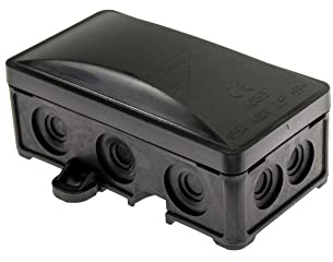 Pawbol Feuchtraum Verteilerabzweigdose IP54 schwarz PVC 72x95x40mm Einschrauben wasserfest