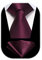 HISDERN Krawatten Burgund Herren Hochzeit Krawatte mit Einstecktuch Klassisch Business Krawatte & Taschentuch Set