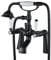 Traditional Bathtub Mixer Tap,Luckyhome Victorian Bath Shower Mixer Tap with Hand Held Shower Head Solid Brass Chrome Finish Filler Bath Tap（Black）