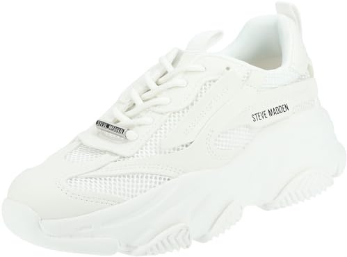 Steve Madden Damen Sneaker Low Weiss 41