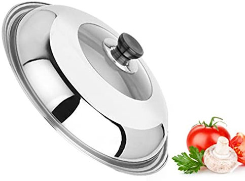 ZYNCUE Wok Lid 40cm/15.7, Replacement Casserole Tempered Glass Saucepan Wok Frying Lid Fit Pans