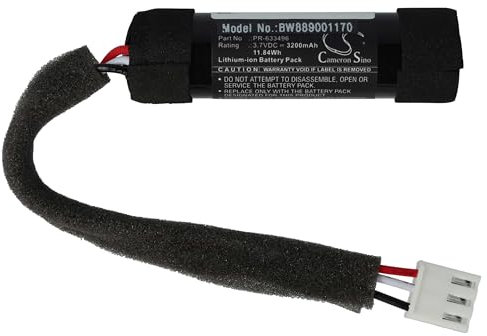 vhbw Akku Ersatz für Harman/Kardon PR-633496 für Lautsprecher Boxen Speaker (3200mAh, 3,7V, Li-Ion)