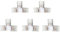 YUTOKEER Lot de 5 connecteurs en forme de T pour bande LED à 6 broches de 12 mm, connexion sans soudure, convient pour bandes LED RGBW 12-24 V, design transparent