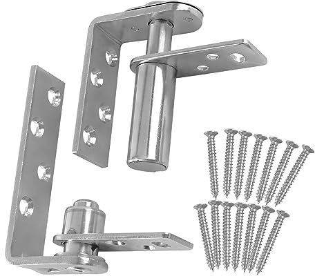 TamBee Cafe Door Hinges Swinging Door Hardware, Saloon Door Hinges for Swinging Doors Gravity Hinges Hardware for Kitchen Saloon, 50lbs (Silver, 1PC)