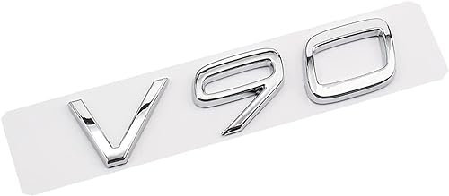 FOXZY Auto Aufkleber für Volvo V30 V40 V50 V60 V90, Badge Emblem Aufkleber, Logo Abziehbilder Emblem Abzeichen Autoaufkleber Schriftzug Karosserie Emblem Zeichen Zubehör,D-Silver